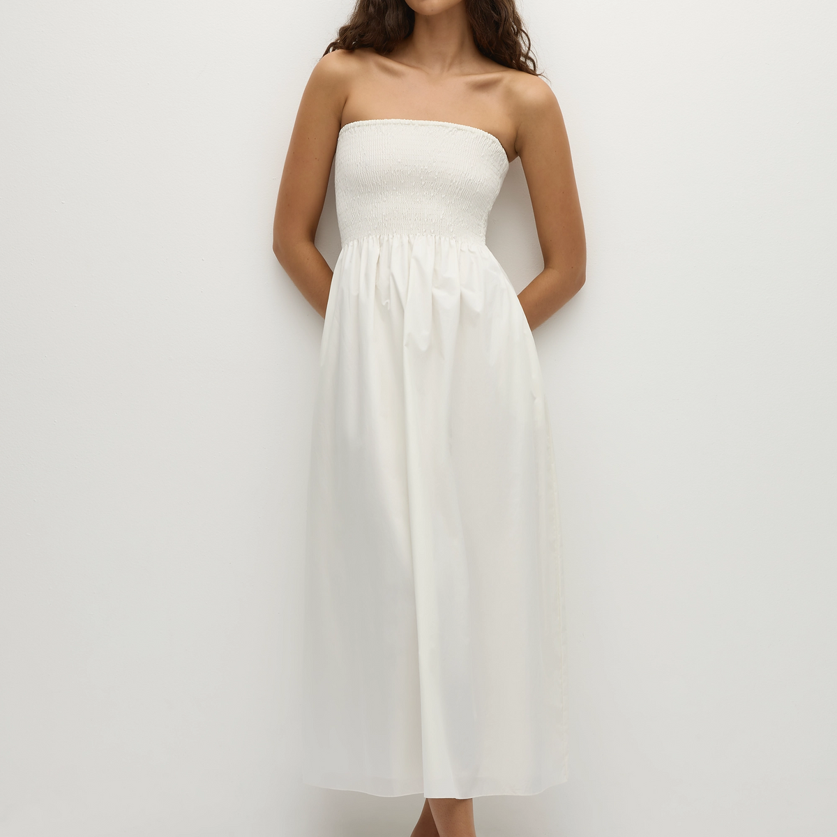 faithfull the brand white midi dress Faithfull | Women's Jamie Midi Dress White