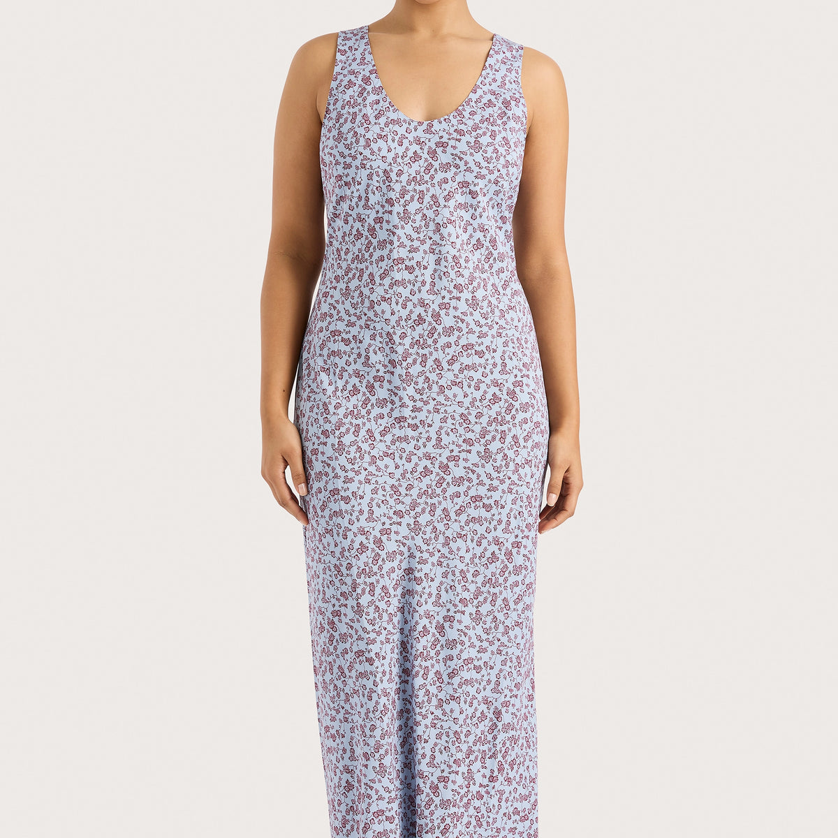 Olivia Maxi Dress Amaryllis Floral Blue - Final Sale