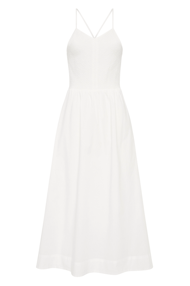Camera Midi Dress White