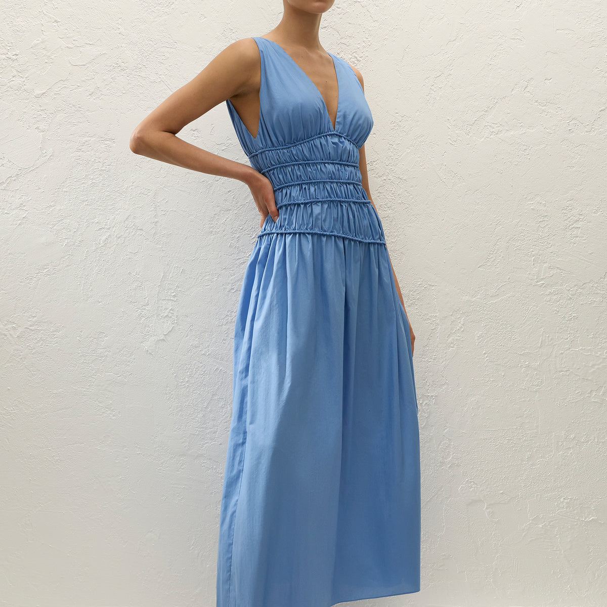 jazelle maxi dress blue Faithfull | Women's Saja Maxi Dress Venice Blue