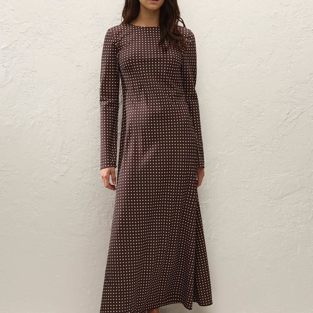 Faithfull | Women's Mesa Maxi Dress Polkadot Chocolate Plum | S Faithfull | Women's Mesa Maxi Dress Polkadot Chocolate Plum | S