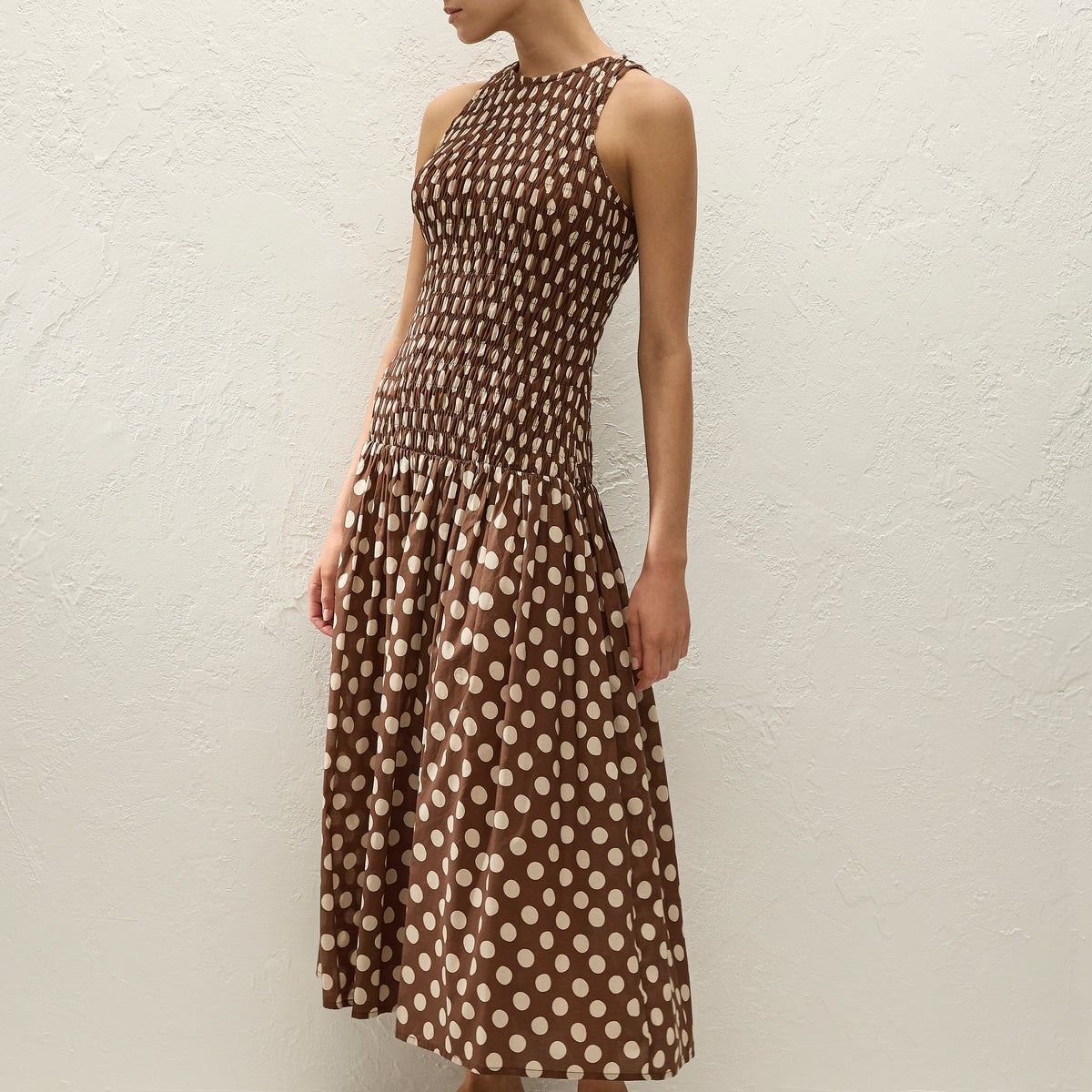 christian lacroix brown polka dot dress Vintage 90s CHRISTIAN LACROIX Floral Dress. Polka Dots Long Sleeve Mini Dress
