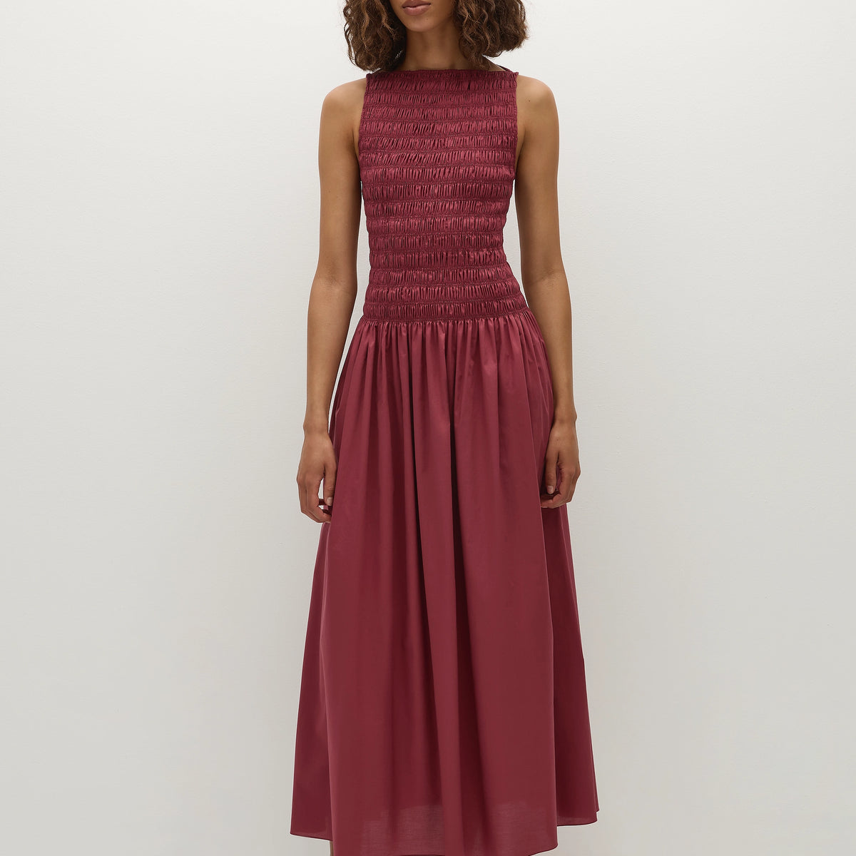 faithfull the brand maud midi dress Faithfull | Women's Margot Midi Dress Rhubarb
