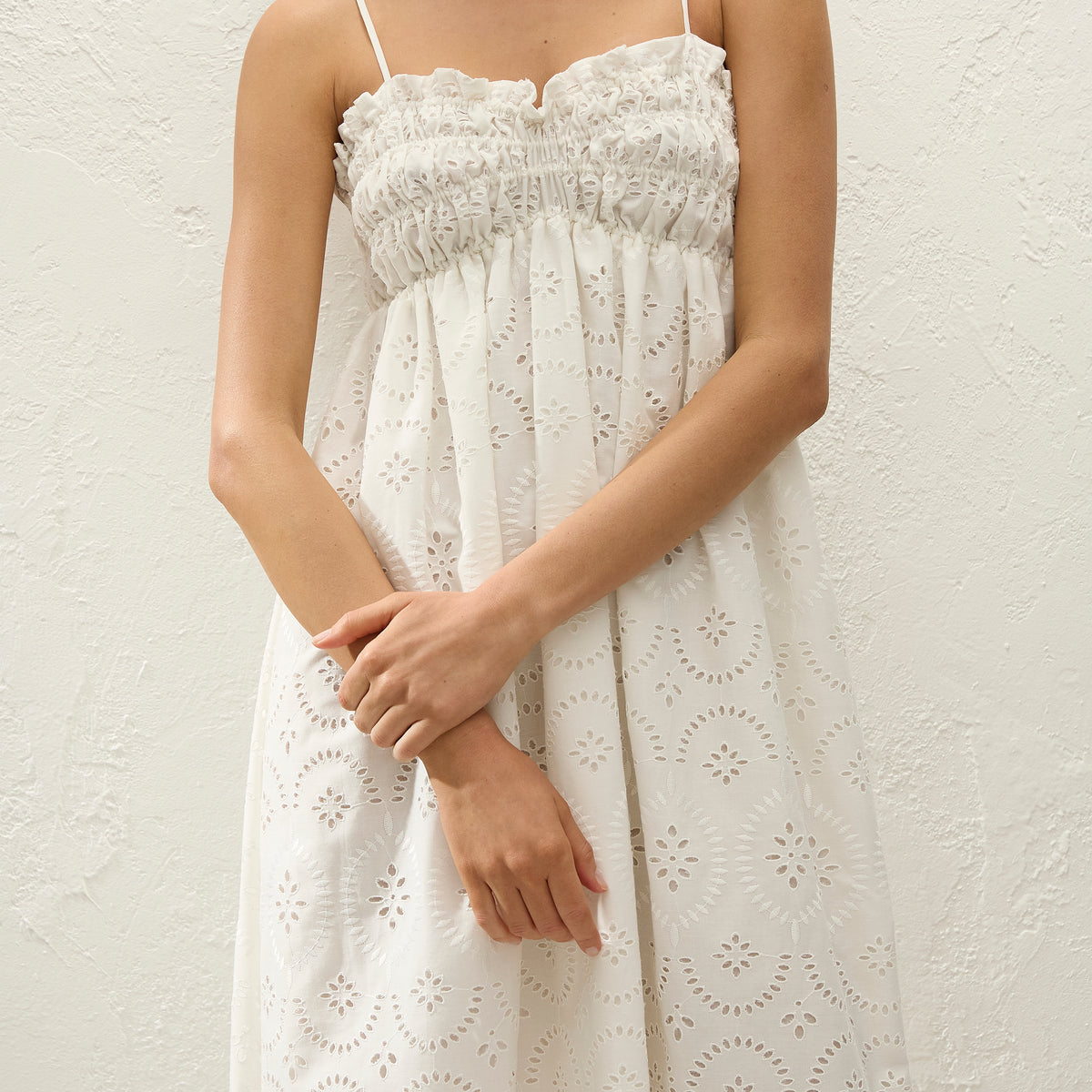 etta maxi dress Faithfull | Women's Etta Maxi Dress Bianca Broderie White