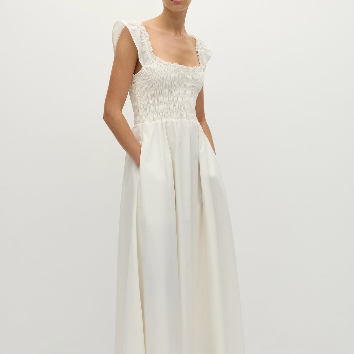Eudora Midi Dress White - Faithfull the Brand INT Eudora Midi Dress White - Faithfull the Brand INT