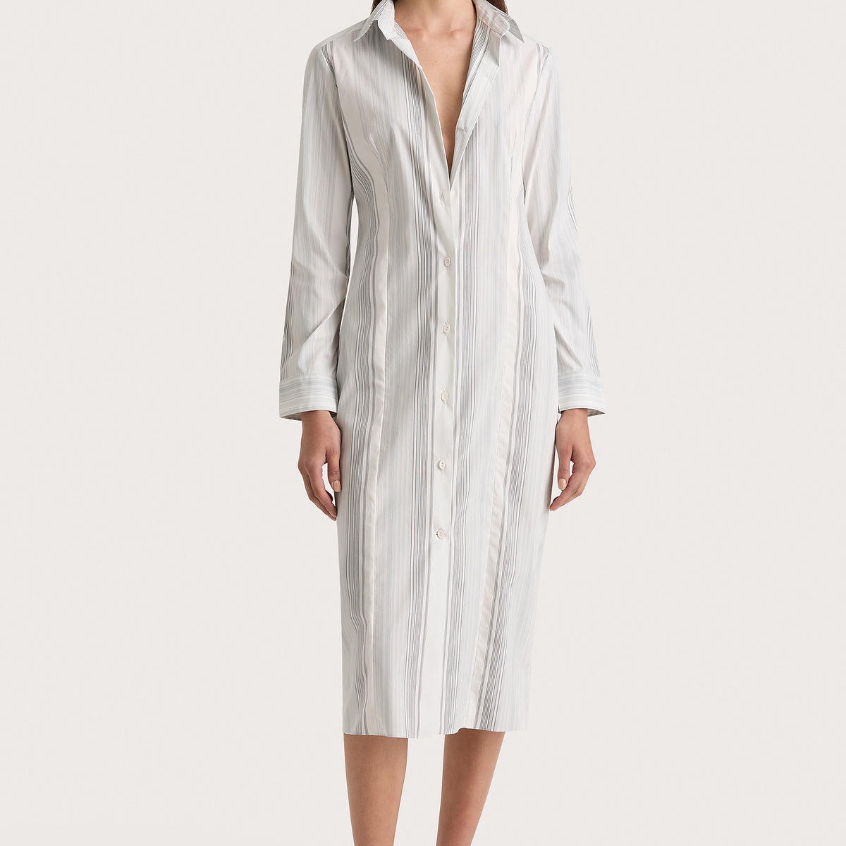 ワンピース L'Or LAUBEBLANC Volume Shirt Dress Irregular hem Shirt Dress – L'AUBE BLANC