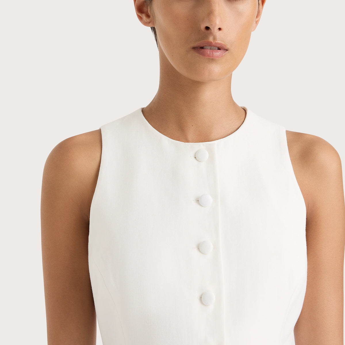 faithfull the brand white linen dress Bianca Midi Dress White