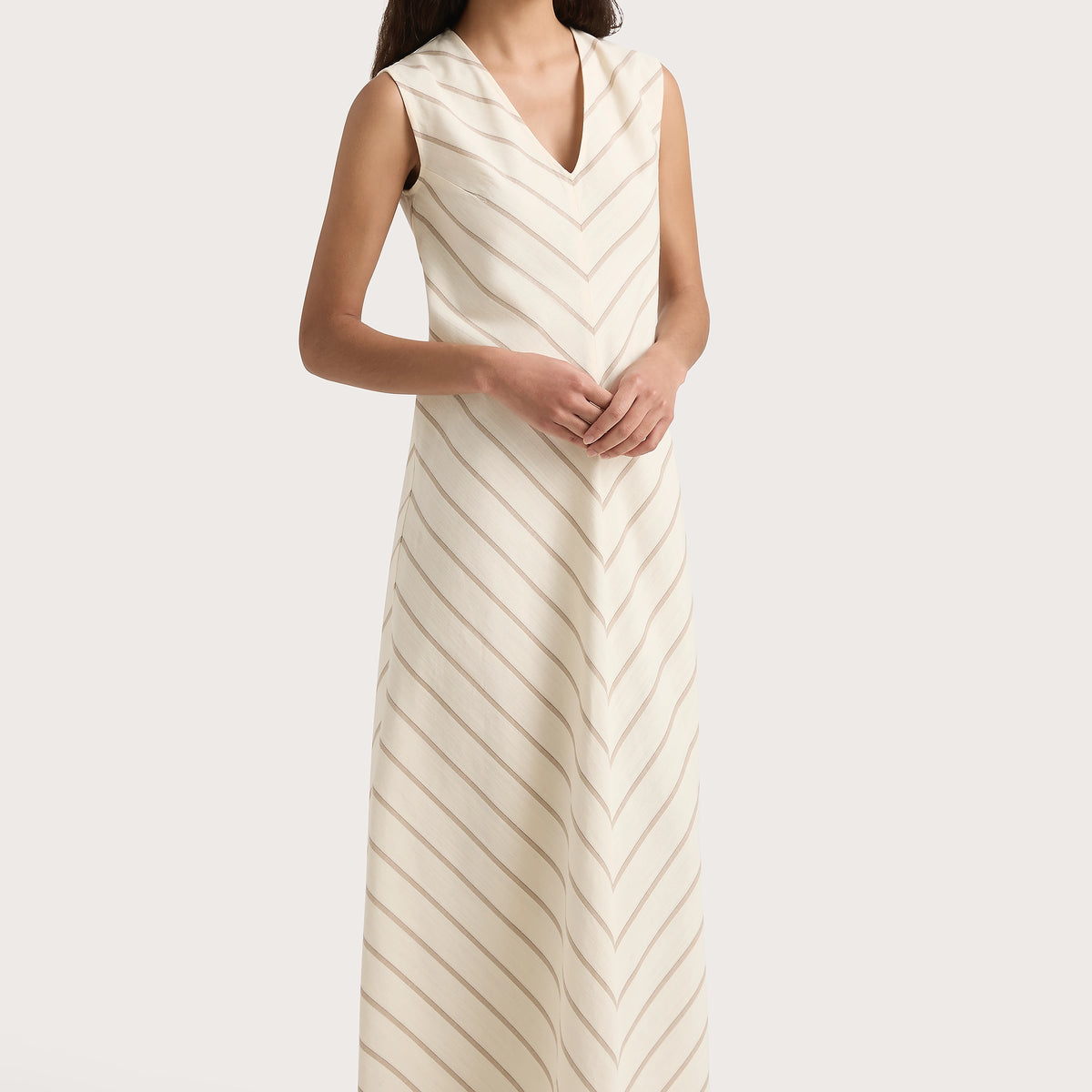 faithfull marta midi dress Marteret Stripe Midi Dress Shadow Stripe Butter