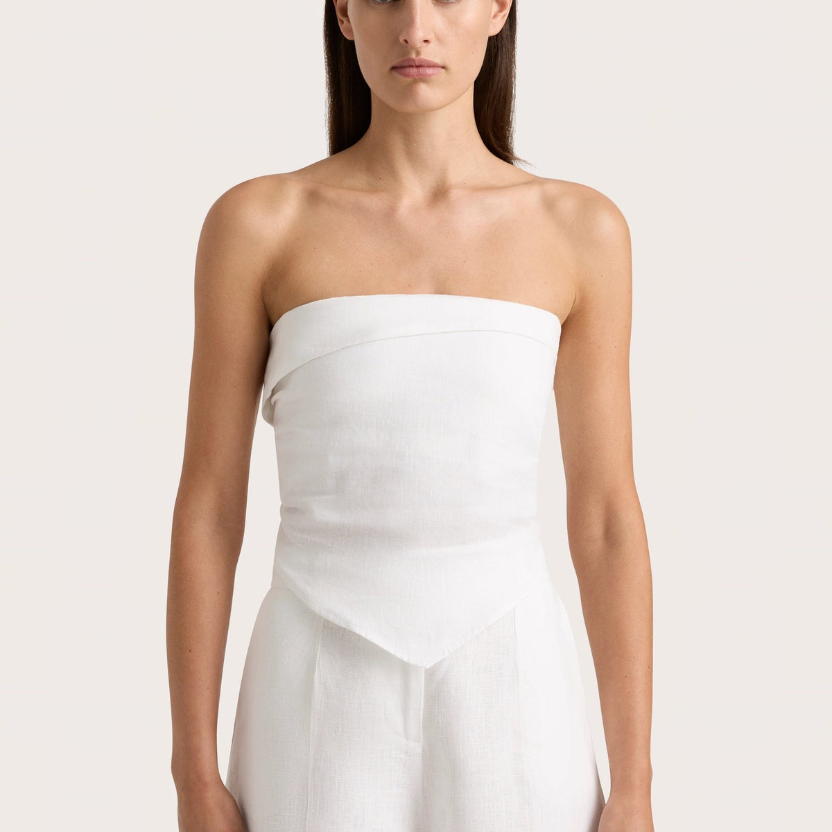 Antibes Strapless Top White