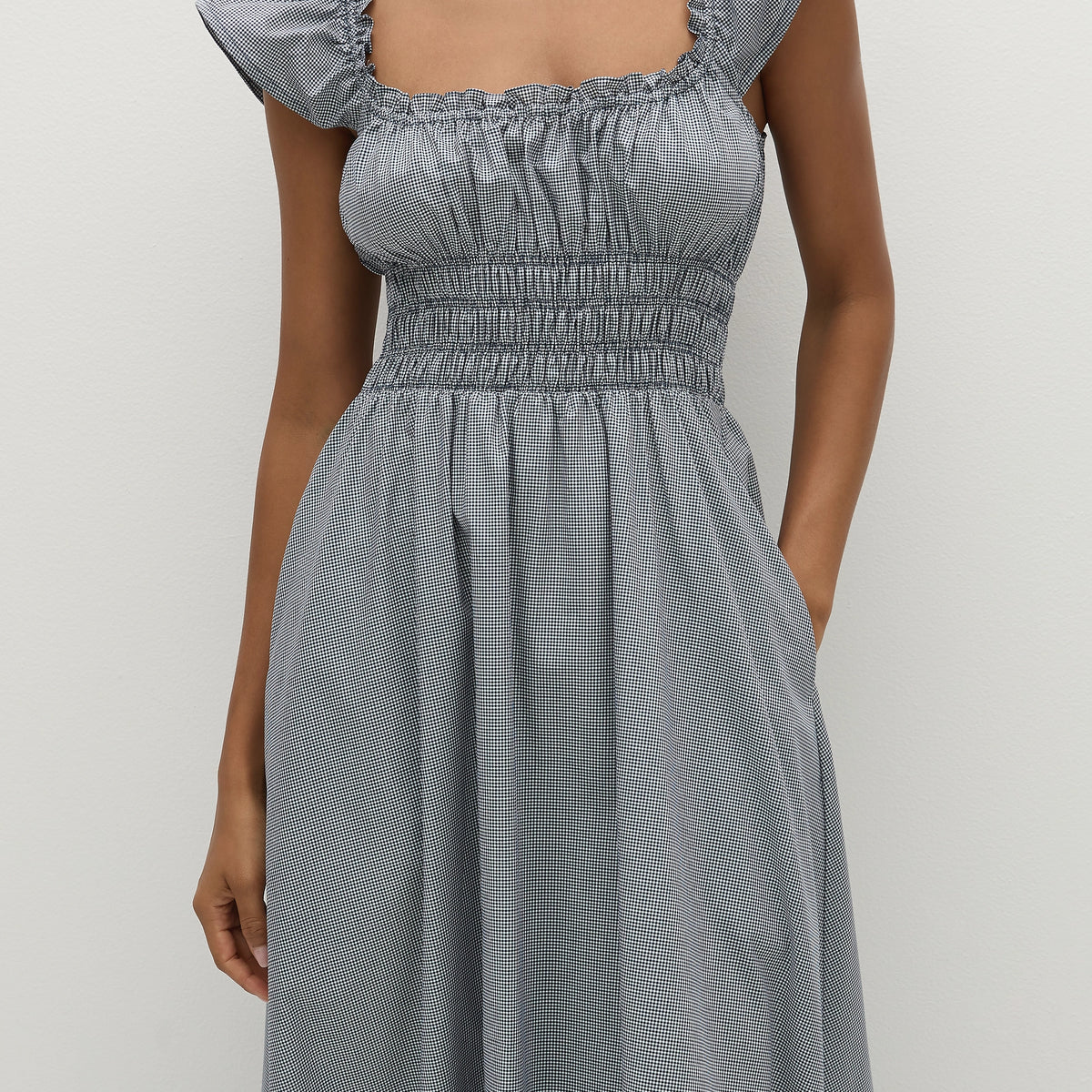 knee length dresses for ladies Faithfull The Brand Jamie Midi Dress – The Shop at Equinox main image 0