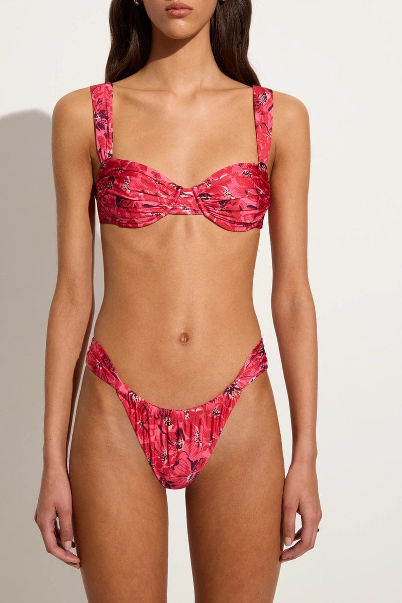 Pink Floral Full-Coverage Bikini Bottoms/ Ivee Swimwear Lebanon