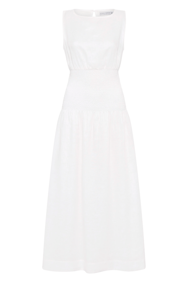 La Canella Midi Dress White