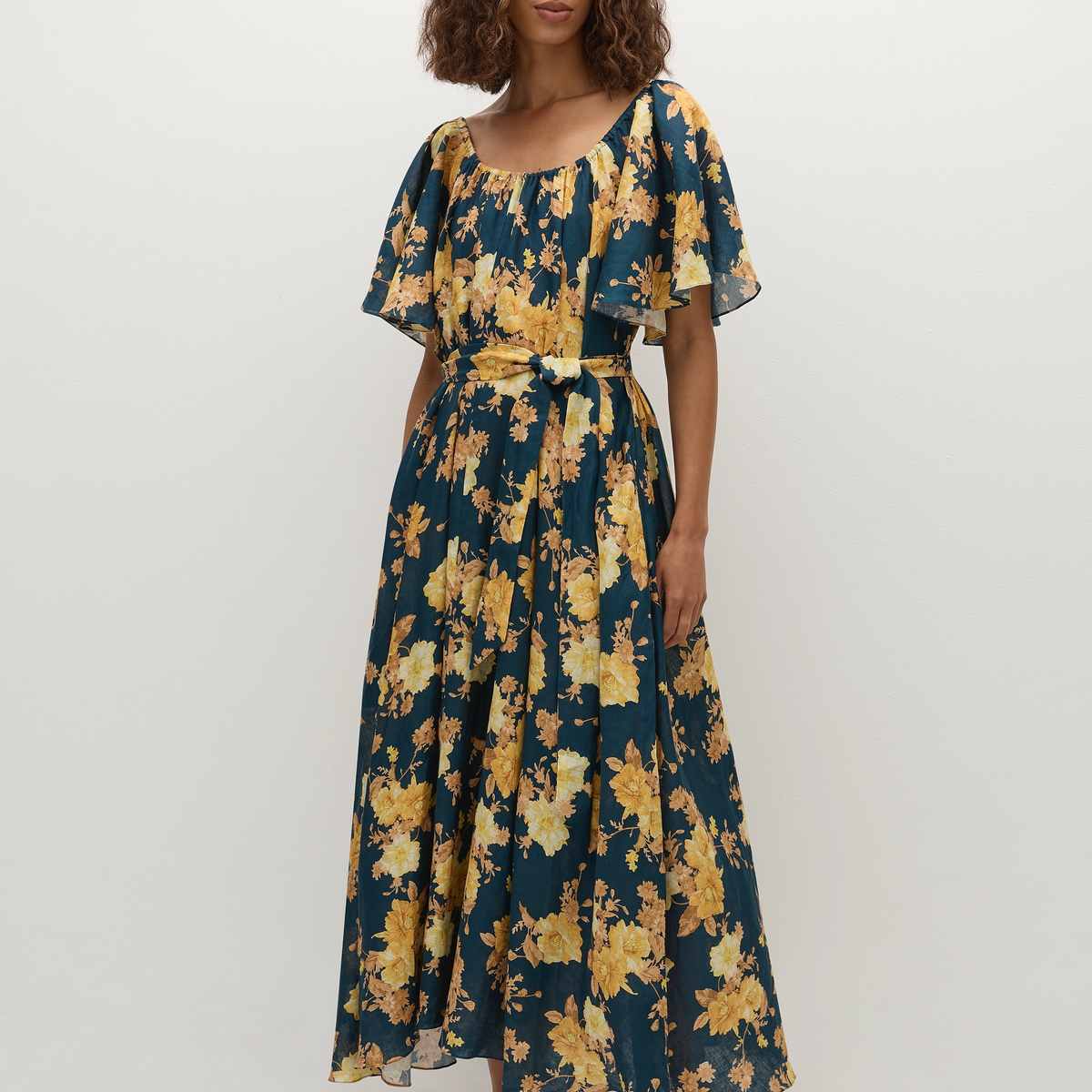 Belen Maxi Dress Nora Floral Navy