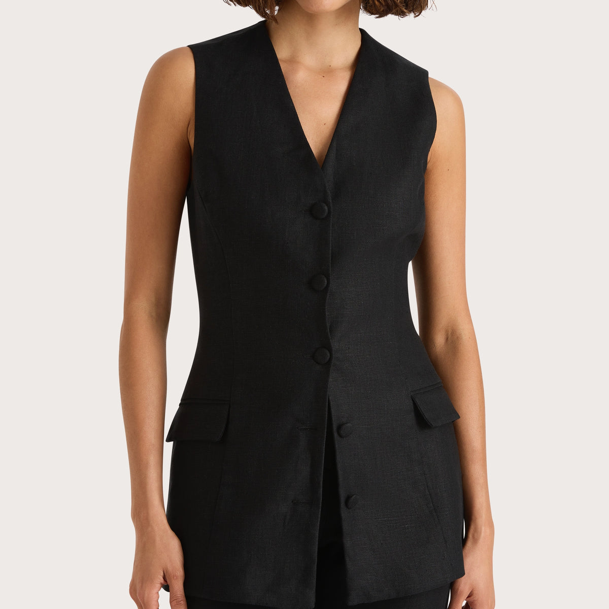 ENFOLD エンフォルド　WINDOW VEST ENFOLD Window Vest Black
