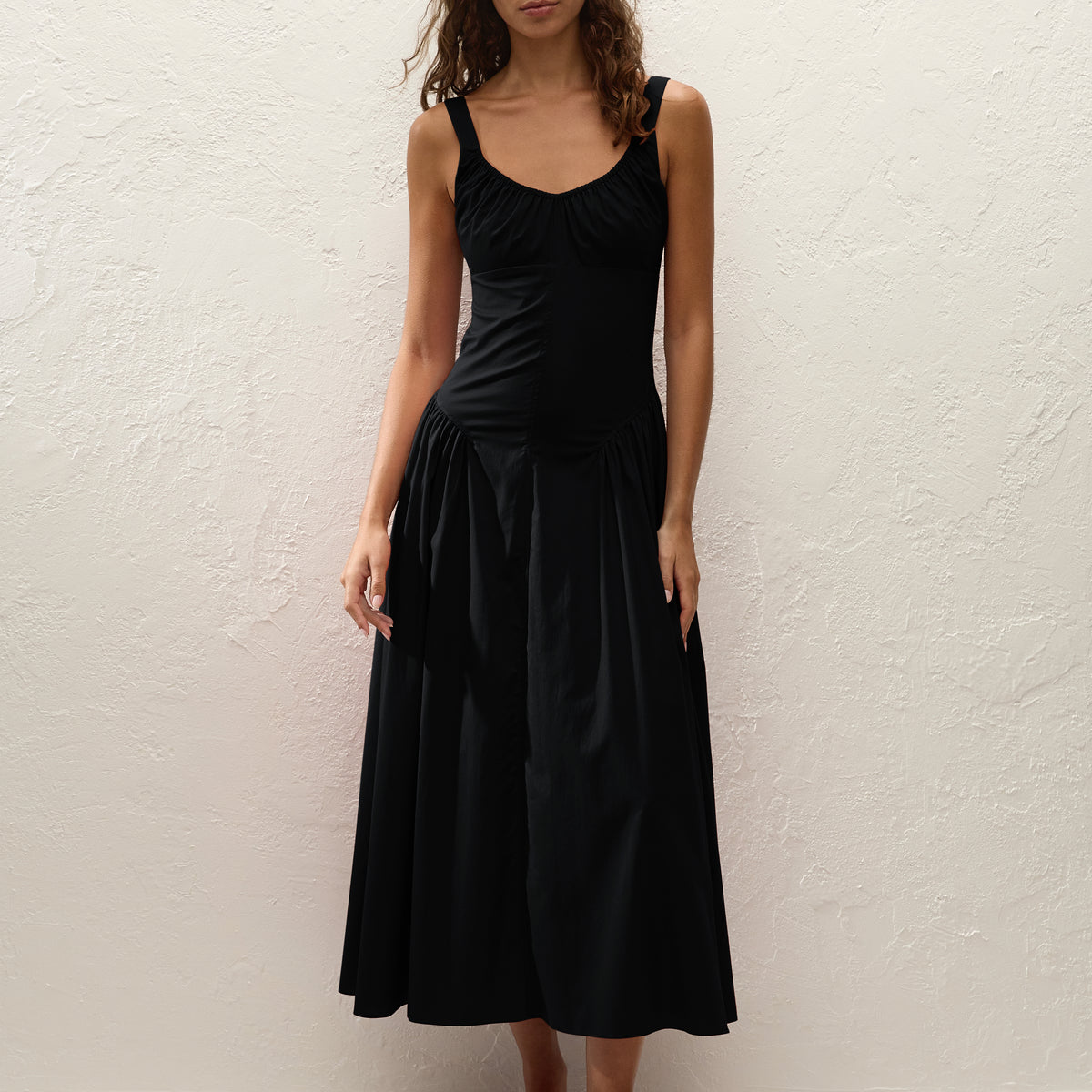 faithfull the brand black midi dress Fleuri Midi Dress Black