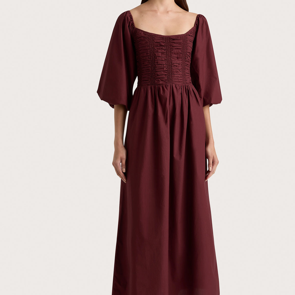 reformation alma midi dress Faithfull the Brand Women's Alma Midi Dress - Red