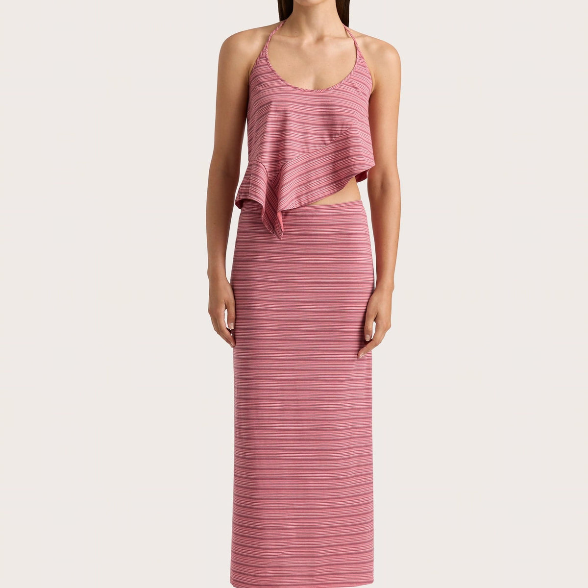 Maceio Midi Skirt Vermillion Stripe - Final Sale – Faithfull the Brand