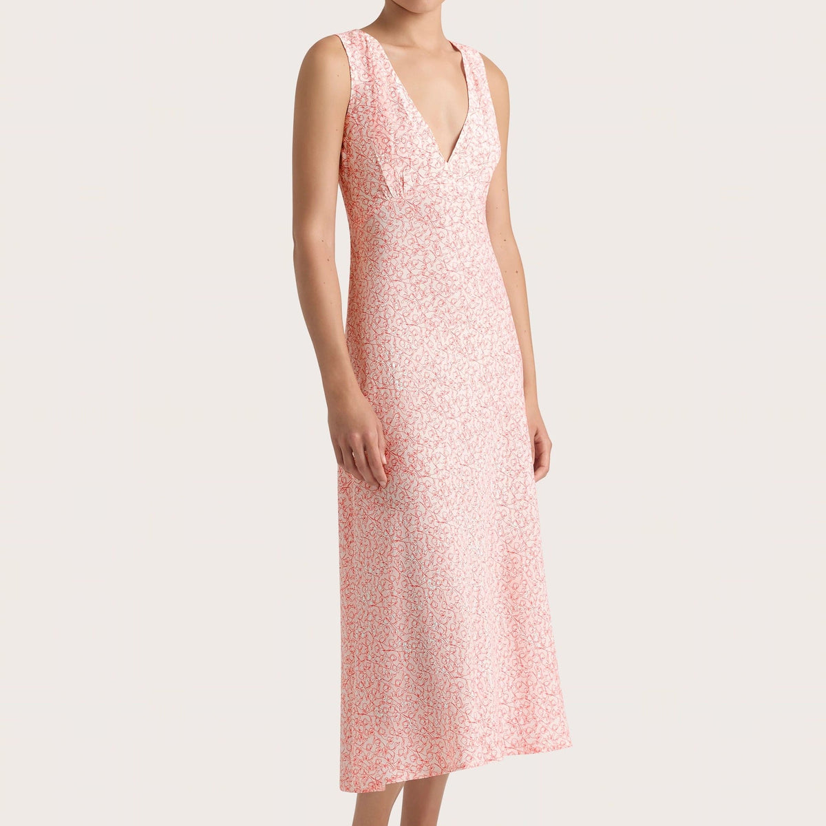 Jardin Midi Dress Calla Vermillion - Final Sale – Faithfull the Brand