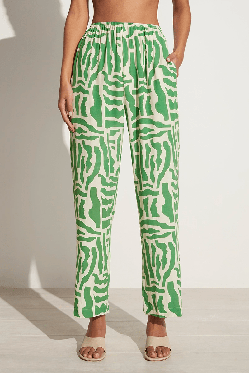 Pallenberg Pants Tulli Print Green - Faithfull The Brand