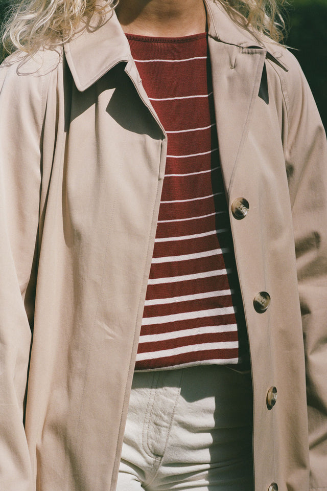 Lyana Top Scandi Stripe Red Cream