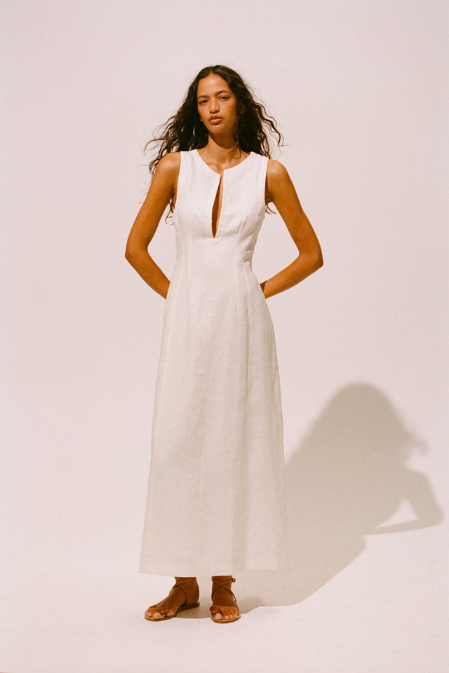 Melia Maxi Dress White - Final Sale