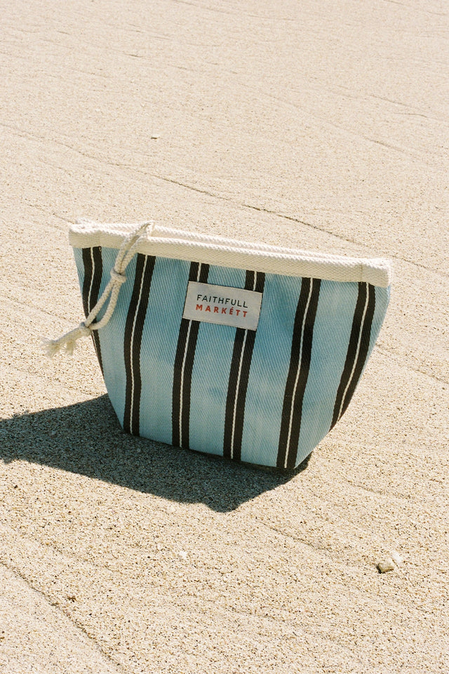 MARKÉTT Maxi Pouch Stripe Aqua Chocolate - Final Sale