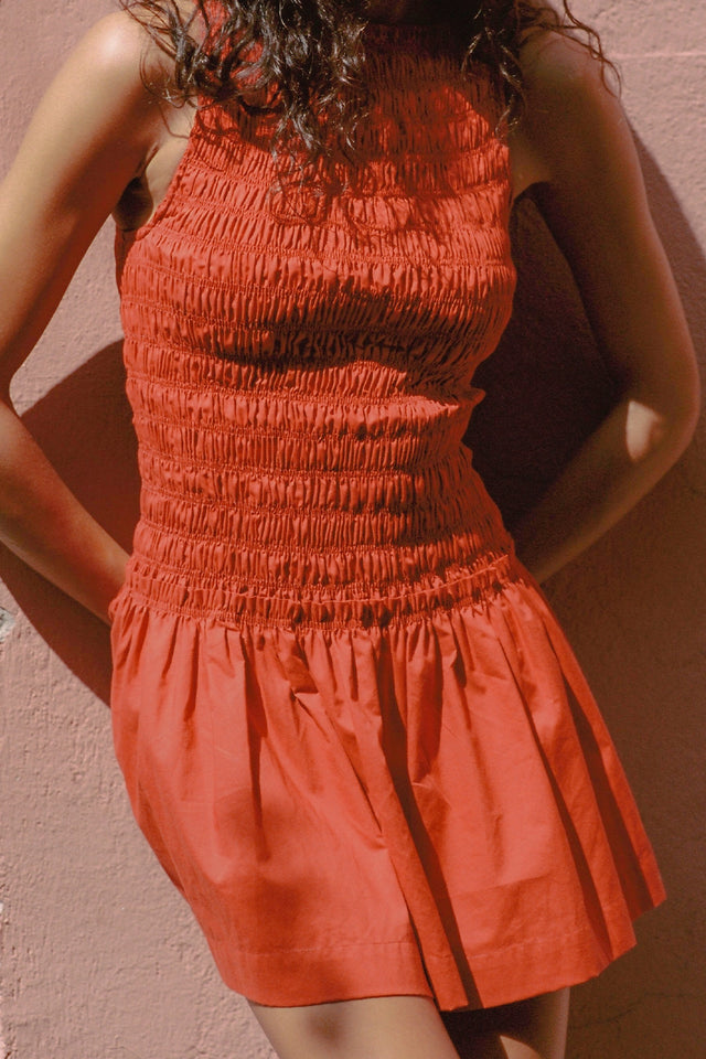 Maria Mini Dress Dusty Tomato