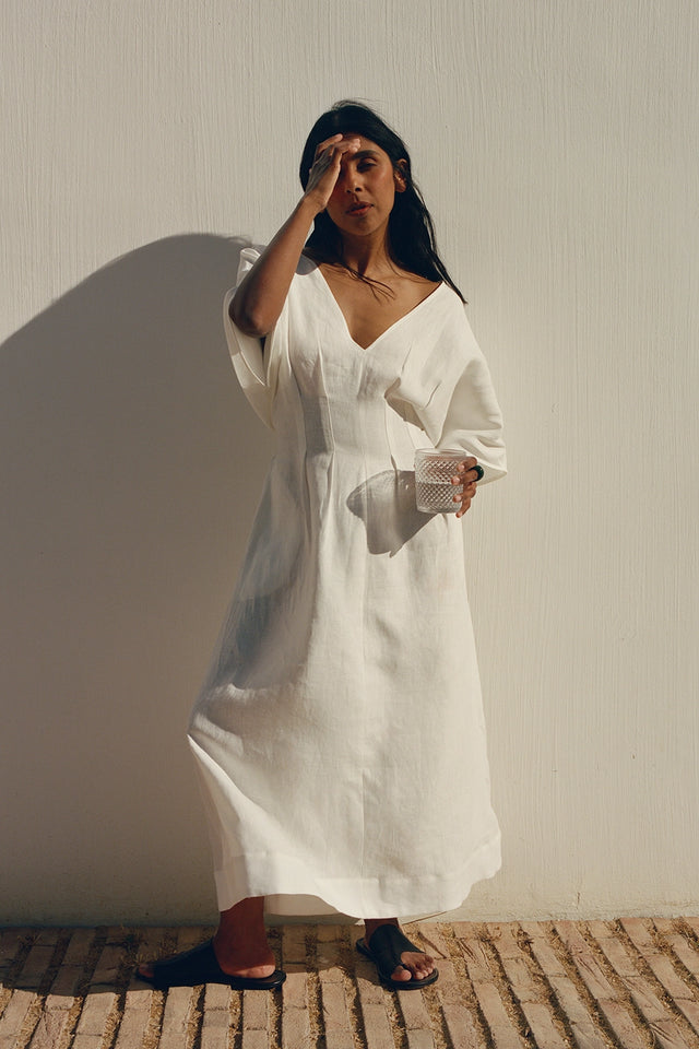 The Kimono Dress White