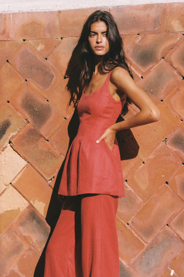 Syna Top Dusty Tomato