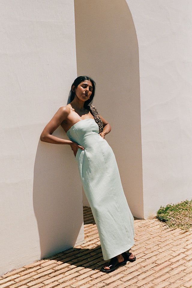 Faithfull | The Bandeau Dress TEAL | Women's Midi Dress