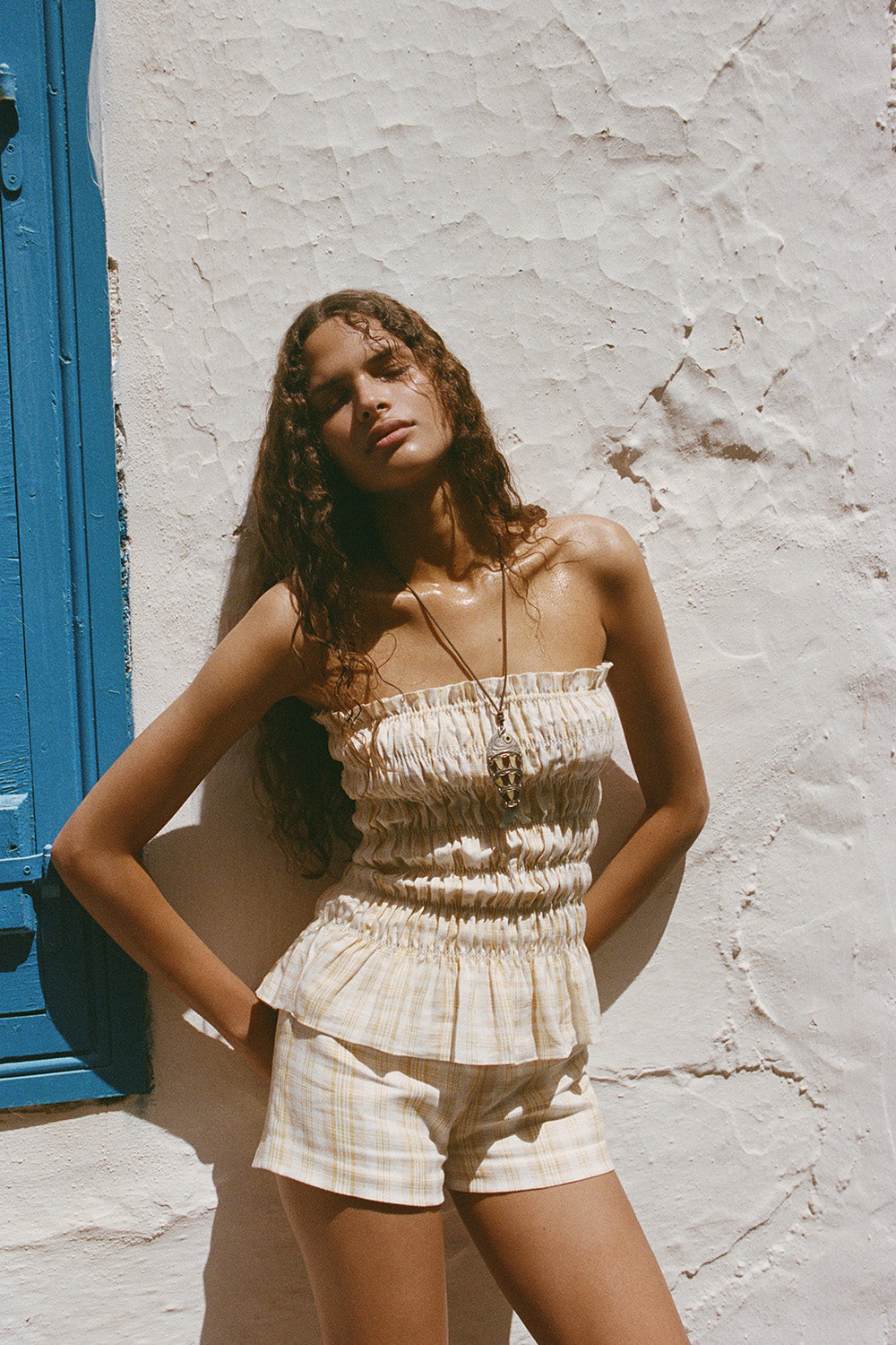 Lila Mini Shorts Piato Check - Faithfull the Brand INT