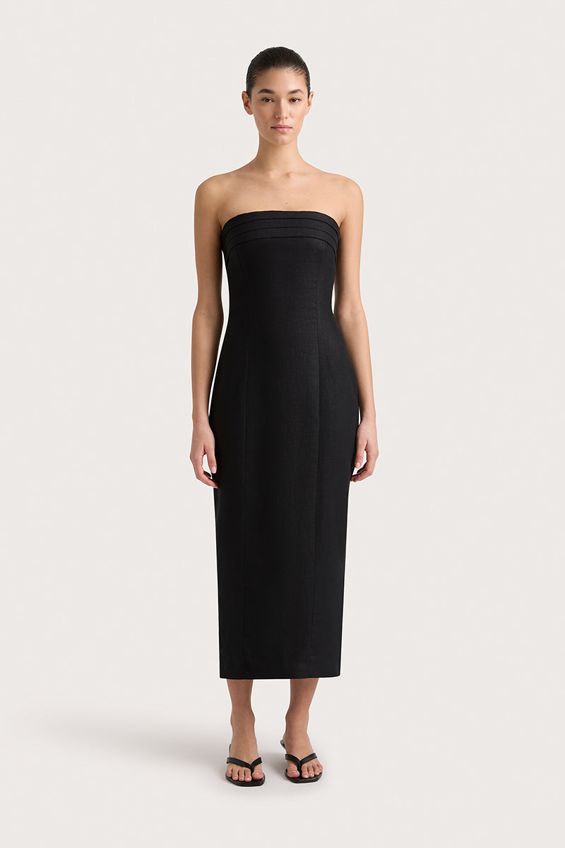 faithfull the brand tortugas midi dress Faithfull | Women's Fleuri Midi Dress Black - Final Sale
