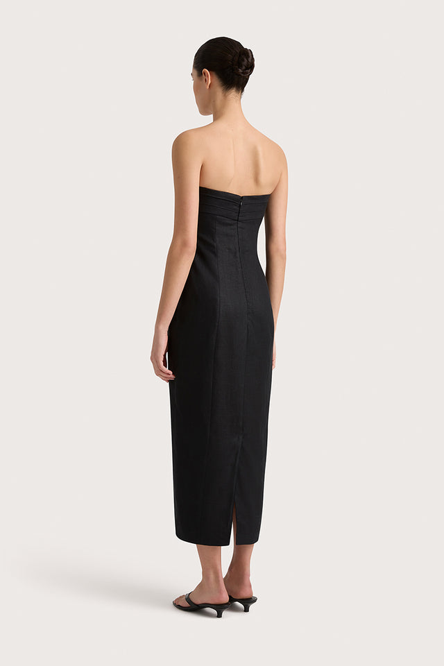 Fleuri Midi Dress Black - Final Sale