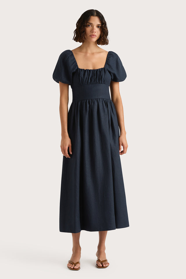 Dalia Midi Dress Navy - Final Sale