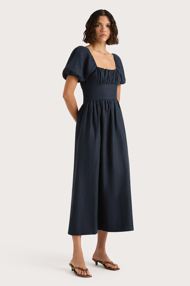 Dalia Midi Dress Navy - Final Sale