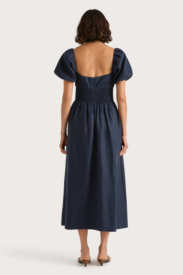 Dalia Midi Dress Navy - Final Sale