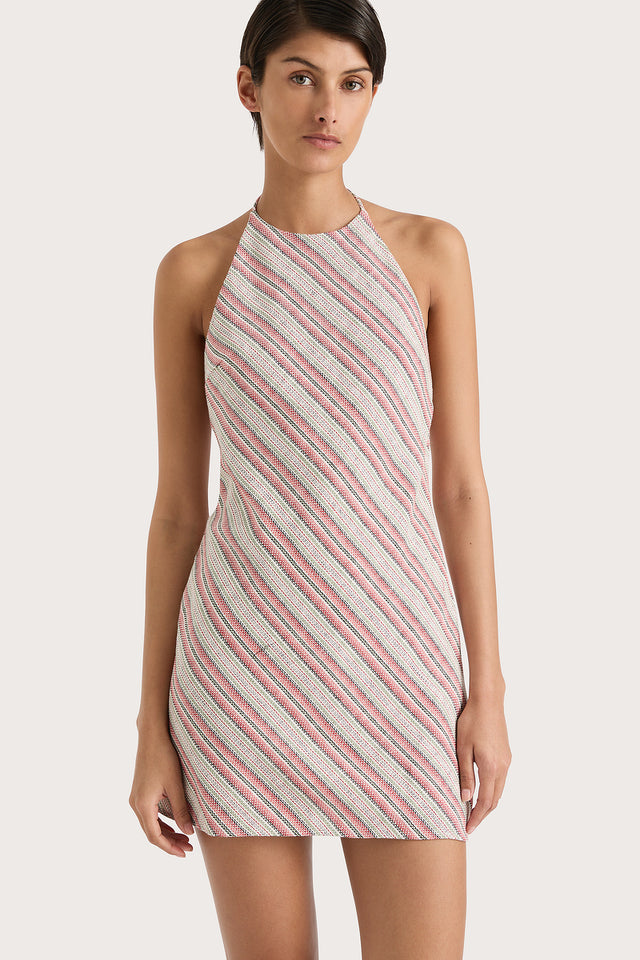 Juan Mini Dress Watermelon Stripe - Final Sale