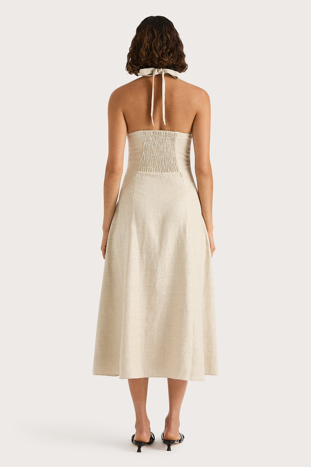 Marie Midi Dress Natural - Final Sale
