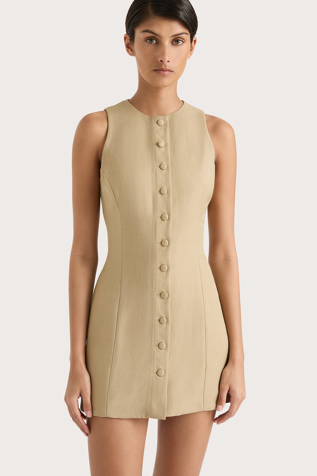 Eveline Mini Dress Caramel - Final Sale