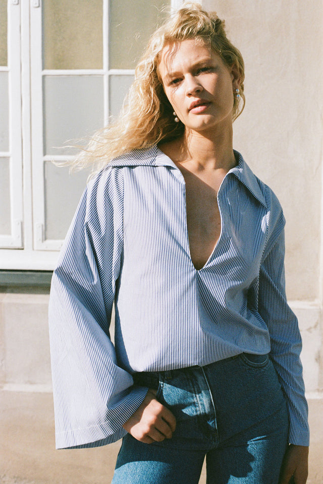 Gaia Top Helle Stripe Vintage Navy