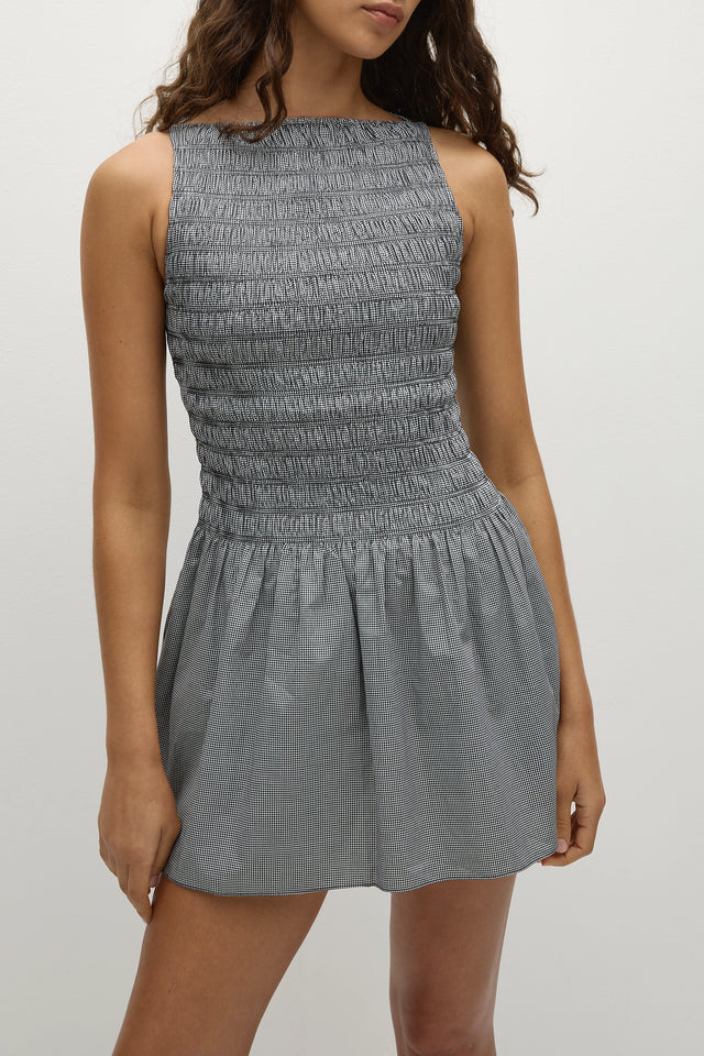 Noa Mini Dress Gingham Black - Faithfull the Brand INT Noa Mini Dress Gingham Black - Faithfull the Brand INT