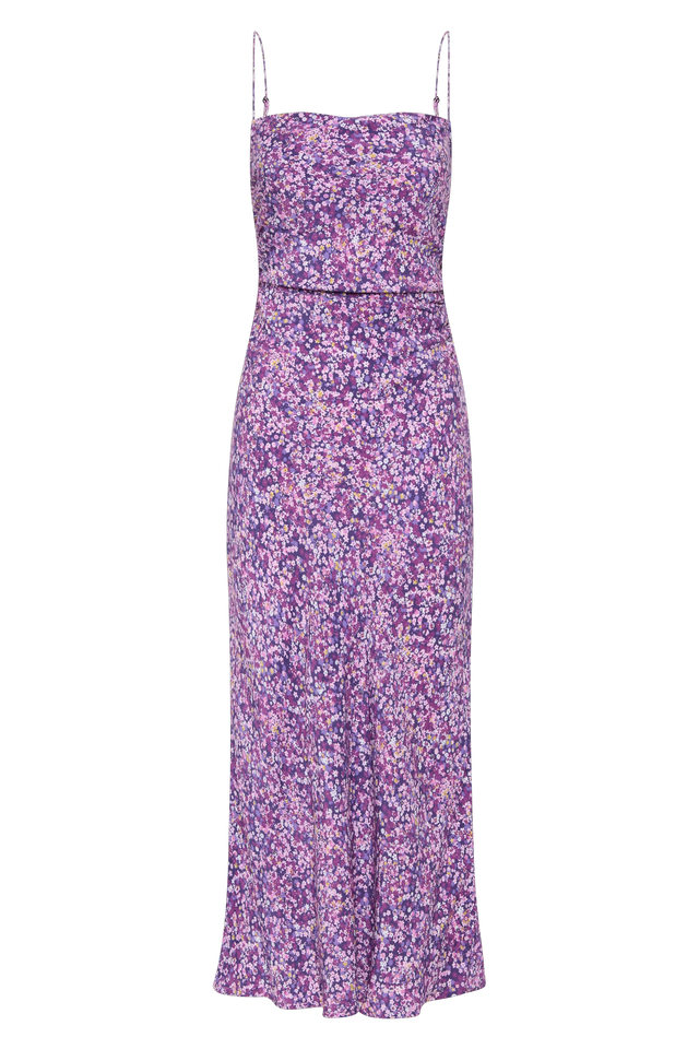 Rosas Midi Dress Meander Micro Purple