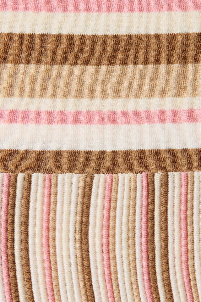 Esenia Knit Dress Puce Sepia Stripe - Faithfull the Brand INT Esenia Knit Dress Puce Sepia Stripe - Faithfull the Brand INT
