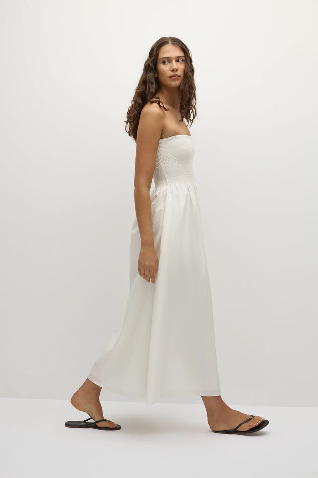 Jamie Midi Dress White