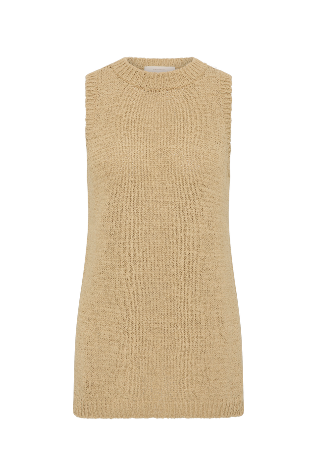 The Knit Vest Wheat