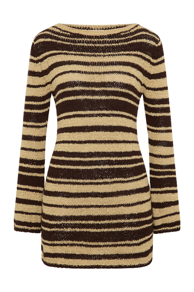 Micah Mini Dress Carob Wheat
