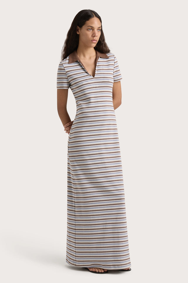 Tiesse Maxi Dress Blue Stripe