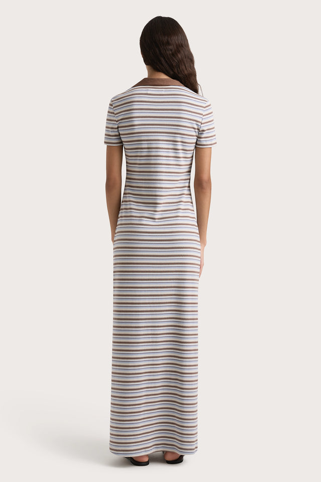 Tiesse Maxi Dress Blue Stripe