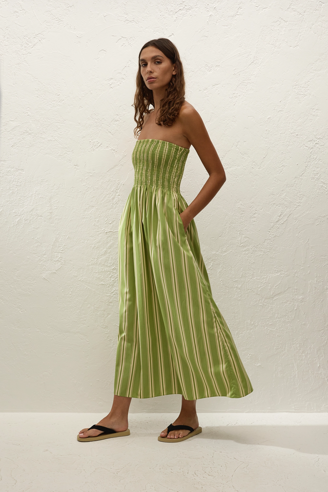 Jamie Midi Dress Ombre Stripe Juniper, XXL / Ombre Stripe JUNIPER Jamie Midi Dress Ombre Stripe Juniper, XXL / Ombre Stripe JUNIPER