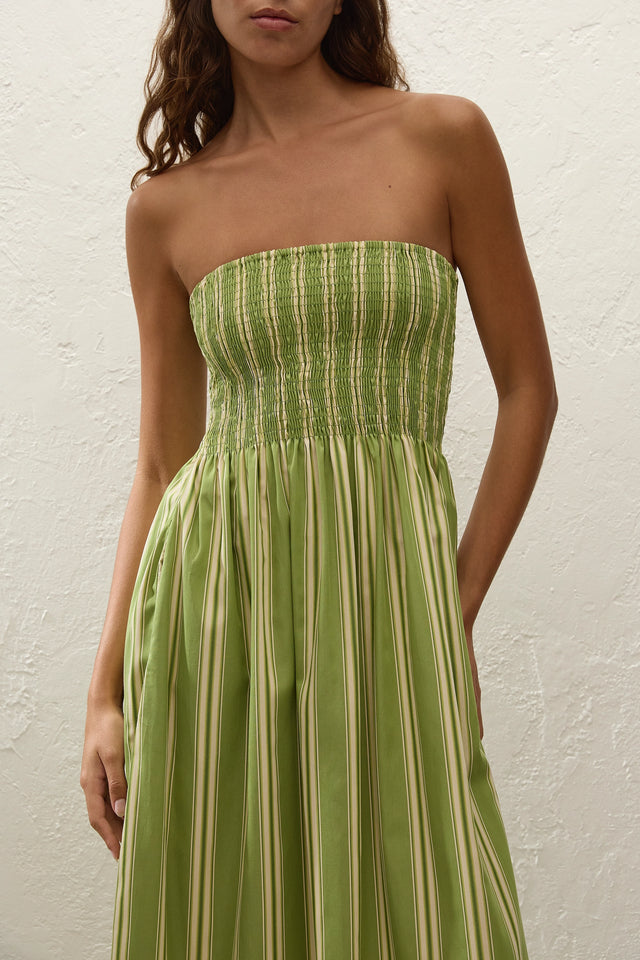 Jamie Midi Dress Ombre Stripe Juniper